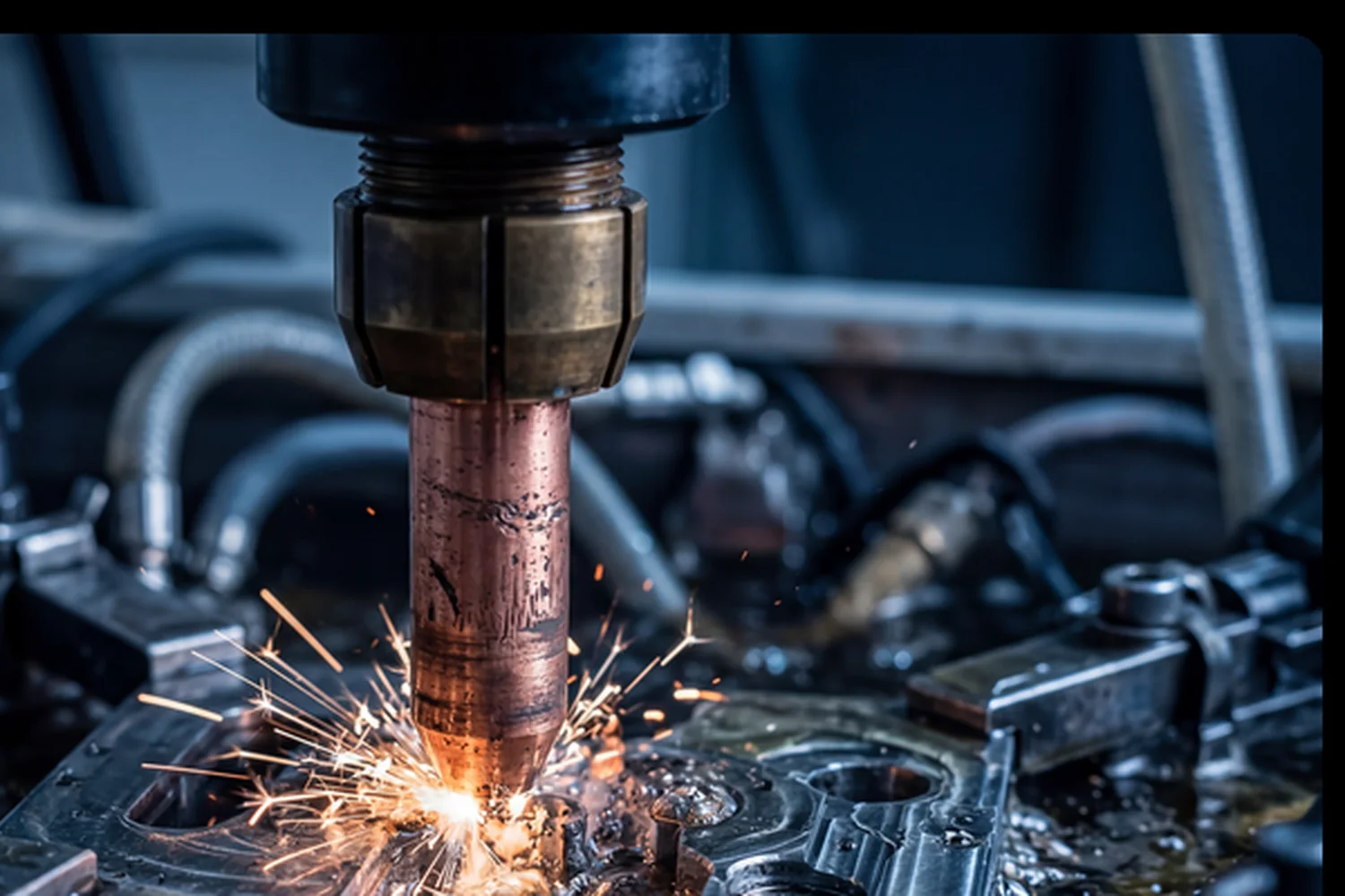 Procédé représentatif d’usinage par électroérosion